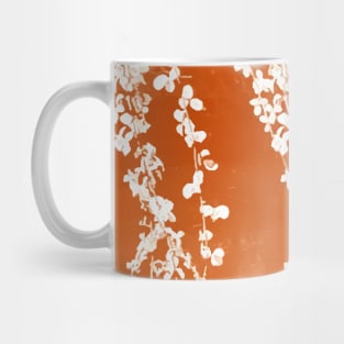 Ferns pattern, ferns, leaves, leaf, nature, botanical, tropical, exotic, orange, white, water, summer, reflection, sun, sunny-day, spring, autumn, Mug